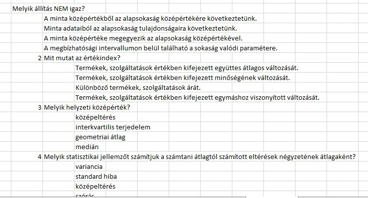 Statisztika 1., 2. feladat