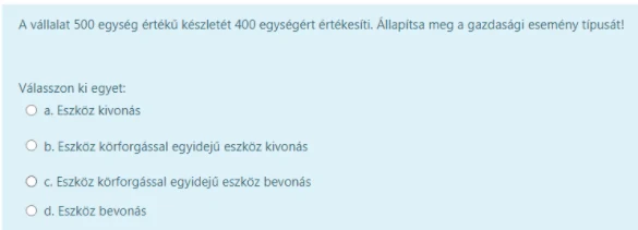 Számvitel 1, 2, 3, 4, 1. feladat